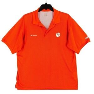 Clemson Tigers Columbia PFG Polo‎ Shirt Men XXL Performance Athletic Campus Wear